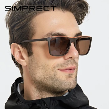 SIMPRECT TR90 Polarizētās Saulesbrilles Vīriešiem Ir 2021. Vadītāja UV400 Retro Laukumā Vintage, Saulesbrilles, Saules Brilles Vīriešiem Anti-Glare Oculos