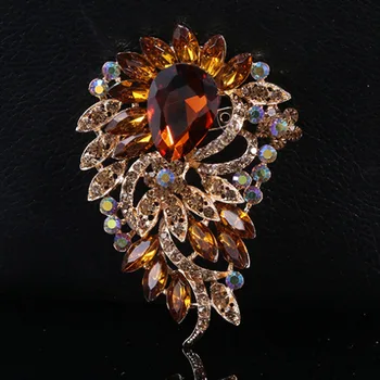 Zlxgirl rotaslietas modes rhinestone kristāla zieda forma kāzu broša rotaslietas lētu cenu, sakausējuma zelta šalle adatas bezmaksas piegāde