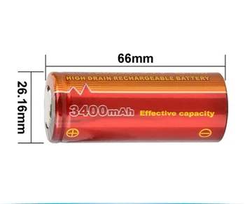 TrustFire IMR 26650 3,7 V 3400mah Augstas Drenāžas Uzlādējams Litija Akumulators ar Drošības Palīdzības Vērtību Lampas, LED Lukturi