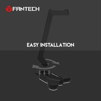 FANTECH AC3001S RGB, Headphone Stāvēt Anti-Slip un Bāze Ir Pastiprinošiem Multi-Function Austiņas Stāvēt(Melns)