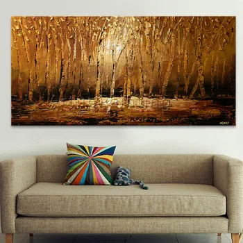 Roku apgleznoti Audekli, Eļļas glezna Sienas, Attēlus Dzīvojamās istabas sienas dekors art audekls gleznošanai paletes nazi ainavu 26