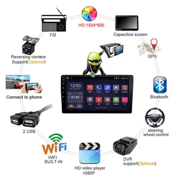 9 collu Android 8.1 Automašīnas Radio, video Atskaņotājs ford focus EXI MT 2 3 Mk2 2004 2005 2006 2007 -2011 GPS Multimēdiju Atskaņotāju, stereo