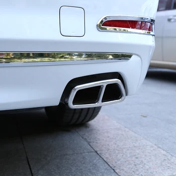 Auto Aizmugures Dual Izplūdes Muffler Cauruļu Vāciņu, Apdares Nerūsējošā Tērauda Eksterjera Daļas BMW 5. Sērijas G30 G31 2017 2018