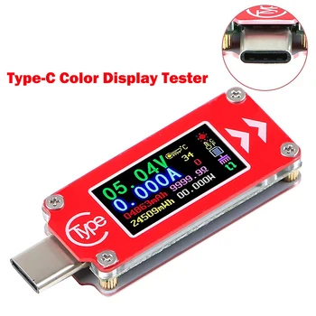 TC64 krāsu LCD USB Voltmetrs ammeter sprieguma Metru multimetrs akumulatora PD maksas power bank USB Testeris