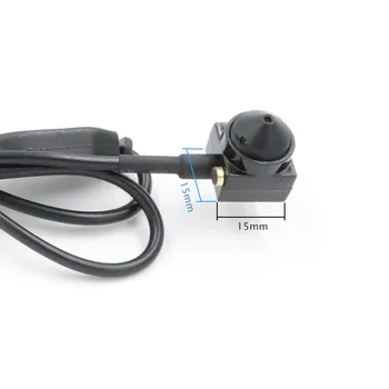CCTV cam DIY Mini Kamera HD 600TVL CMOS Kamera ar Mikrofonu Mini Drošības Pin Hole 3.7 mm Kameras