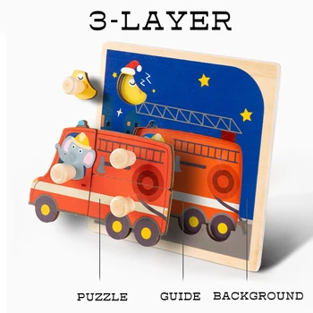 1GB Dzīvniekiem 3D Puzzle Bērnu Rotaļu Montessori Izglītojošas Koka Rotaļlietas Bērniem, Montessori Materiāli, Mācību Rotaļlietas Bērniem