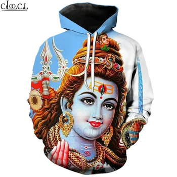 CLOOCL Hindu Dievs tas Kungs Šiva Cosplay Hoodies 3D Drukas Vīriešu un Sieviešu Krekls Rudens Modes Harajuku Hip Hop Puloveri