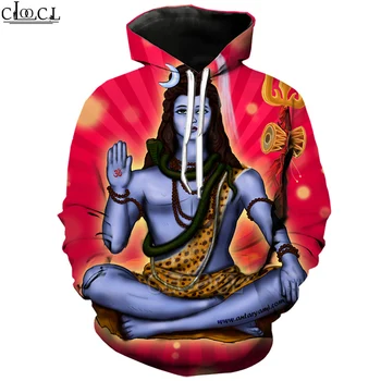 CLOOCL Hindu Dievs tas Kungs Šiva Cosplay Hoodies 3D Drukas Vīriešu un Sieviešu Krekls Rudens Modes Harajuku Hip Hop Puloveri