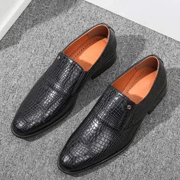 2020 Vīrieši Oficiālu kurpes WOOTTEN Zīmola norādīja toe business classic maigs vīrietis Kleitu kurpes #KD6263C1