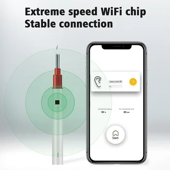 WiFi Auss Otoscope Bezvadu HD1080P Digitālo Endoskopu Auss Pārbaudes Kameru, Earwax Tīrīšanas Līdzeklis Skatīt Pēc IOS/Android Lietošanai Mājās