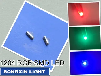 1000PCS XIASONGXIN GAISMAS 3216 1206 Labās puses Sānu Skata RGB 1204 RGB Skaidrs, Ultra Spilgti SMD LED Indikācija