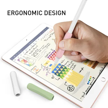3Pcs Aizsardzības Maisiņš Silikona Vāciņš Apple Zīmuli 1 Aksesuāriem Anti-scratch iPad skārienekrānu, Pildspalvu Īss Gadījumā Zīmuli 1nd