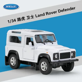 Welly 1:36 Land Rover Defender sakausējuma auto modelis pull-back transportlīdzekļa Savākt dāvanas Ne-tālvadības tips transporta rotaļlietas