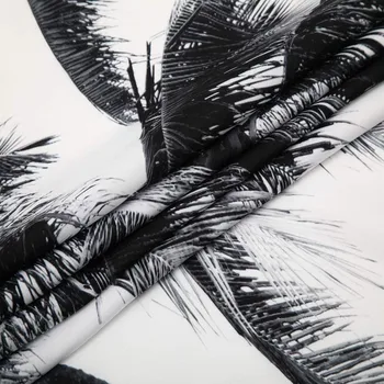 Melnā un baltā siluets tropisko kokosriekstu palmu auduma Gobelēns Sienas Karājas Dekoru Elegants Psychedelic Anotācija Auduma Paklāju