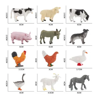 Jaunu Simulācijas Modeli, Plastmasas Lauksaimniecības Dzīvnieku Modeļa Rotaļlietu Komplekti Dzīvnieku Vistu, pīļu, zosu Rotaļlietas Rīcības Attēls ir Izglītības Rotaļlieta Skaitļi
