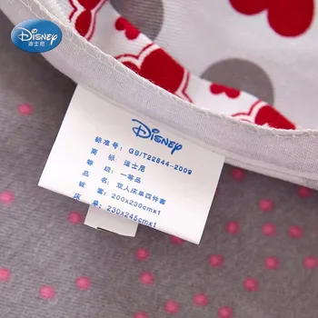 Disney Mickey Mouse 3D Drukas Gultas Komplekts Svītrainām Izšūta Gultas veļa, Bērnu, Pieaugušo Guļamistaba Dekori Sega sedz noteikt ne Qulit