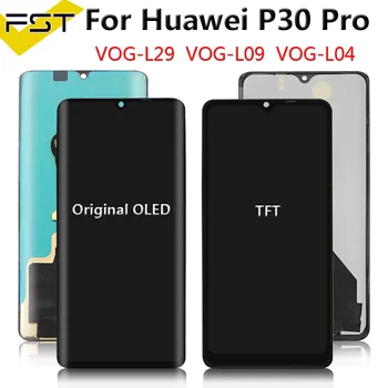 Par Huawei P30 Pro Original OLED / TFT LCD Displejs, Touch Screen Digitizer Nomaiņa P30 P 30 Pro Ekrāna VOG-L 29 L09 L04