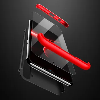 Oppo Realme 5 RMX1911 Gadījumā, 360 Grādu Pilna Aizsargāta Grūti Matēts Vāks Realme5 Gadījumā Oppo Realme 5 Pro Tālrunis Somas ar Filmu