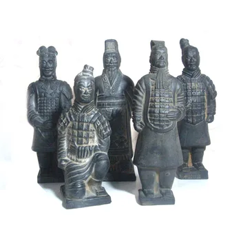 Ķīna antīko imitācija kareivja skulptūru Jaunu Terakota amatniecības rotājumi Qin Terracotta Warriors un Zirgiem, roku darbs suvenīru