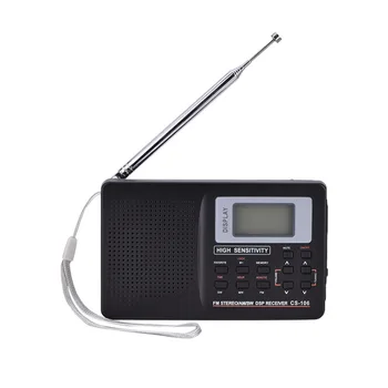 Pārnēsājams Mini Digital Radio FM/AM/SW/LW/TV Skaņas Pilnu Frekvenču Uztvērēju, kas Saņem Radio ar Austiņām