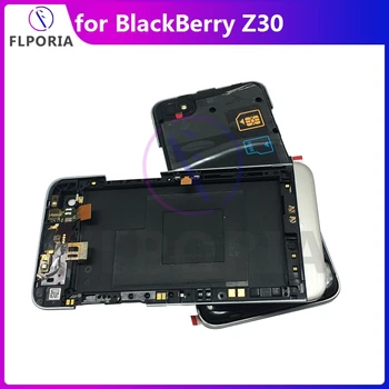 BlackBerry Z30 4G/3G Vidū Rāmja Priekšējās Šasijas Rāmis Ar Power Pogu Flex Kabeli, Ekrāna Rāmja Turētājs Tālrunis Nomaiņa AUGŠU