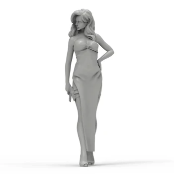 1/24 mūsdienu meitene stāv vasaras Sveķu attēls Modelis komplekti, Miniatūras gk Unassembly Unpainted