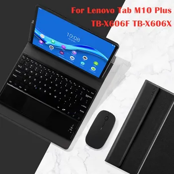 Tastatūras Gadījumā Lenovo Cilnes M10 FHD Plus 10.3 collu TB-X606F TB-X606X Tablete Gadījumā Vadu Maksas Bluetooth tastatūru, Peli Vāciņu