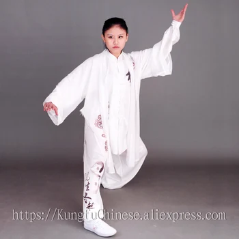 Pielāgot Ķīnas Tai chi apģērbu kungfu vienotu Cīņas mākslas drēbes ušu apģērba šalle sievietēm, vīriešiem, zēns, meitene bērniem bērniem