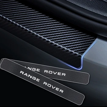 Land Rover Range Rover Oglekļa Šķiedras Vinila Uzlīmes, Auto Durvis, Palodzes Aizsargs Pretnodiluma Plāksnes Piederumi 4gab