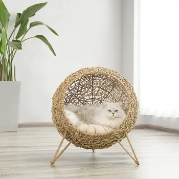 Rotangpalmas kaķis ligzdu Four seasons universālais Kaķis kāpšanas karkasa mājas kaķis Kaķis guļamtīkls Pet piegādēm Dabas materiāliem, Elpojošs