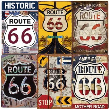 Bārs Valsts Route 66 Metāla Plāksne Vintage Metāla Skārda Mājas Garāžas Gāzes Stacijas Dekoru Maršrutu Dzelzs Plātnes Sienas Māksla Metāla Plāksnes Plakāts