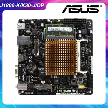 J1800-K/K30-J/DP Par ASUS ITX Mātesplatēm 4GB DDR3 1333 1.35 V 17*17 mini datora mātesplatē Integrēta J1800 dual-core PROCESORU, HDMI