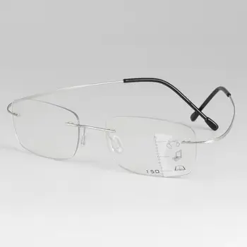 Bez apmales Brilles Smart zoom Titāna Pakāpeniski Lasīšanas Brilles Vīrieši Sievietes vecuma tālredzība Hyperopia Multifokāla Glasse 1.0-3.0