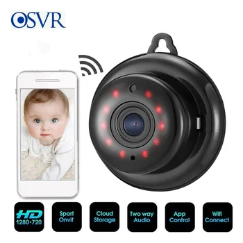 Bezvadu Mini WIFI 1080P IP Kameras Mākonis Uzglabāšanas Infrasarkano Nakts Redzamības Smart Home Drošības Baby Monitor Kustības detektors SD Kartes