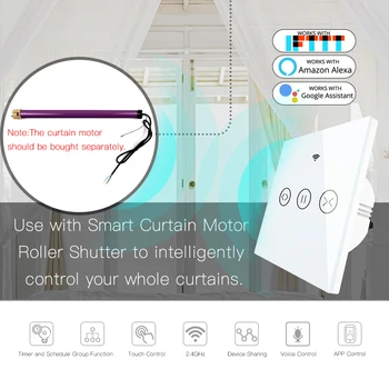 WiFi Smart Aizkaru, Žalūziju Slēdzis Elektriskie, Motorizētie Tuya Aizkaru Rullo žalūziju, kas Strādā ar Alexa Echo Google Home Smart Home