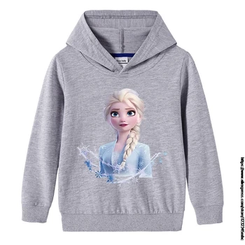 Jaunu Disney Saldēti Elsa Bērniem Zēni Kapuci Karikatūra sporta Krekls Topi, Bērnu Drēbes, Zīdaiņu Meitenēm, Hoodies Apģērbi