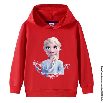 Jaunu Disney Saldēti Elsa Bērniem Zēni Kapuci Karikatūra sporta Krekls Topi, Bērnu Drēbes, Zīdaiņu Meitenēm, Hoodies Apģērbi