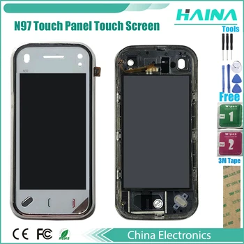 Bezmaksas 3M Un Touch Ekrāns Nokia N97 N 97 Touchscreen Digitizer Priekšējā Stikla skārienjūtīgu Sensoru 3m Lentes Touchpad