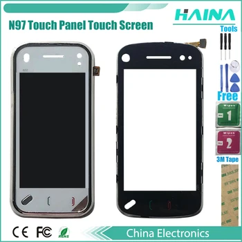 Bezmaksas 3M Un Touch Ekrāns Nokia N97 N 97 Touchscreen Digitizer Priekšējā Stikla skārienjūtīgu Sensoru 3m Lentes Touchpad