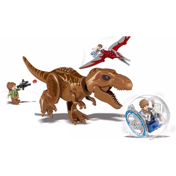Jurassic Pasaules 2 Dinozauru Celtniecības Bloki, Ķieģeļi Tyrannosaurus Rex Dinozaura Skaitļi, I-Rex Modeli, Rotaļlietas Bērniem, Dāvanu