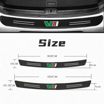 Auto Stils VII VRS logo Oglekļa Šķiedras Aizmugures Bagāžnieka Aizsargs Buferi Plāksnes Aizsargs Ielīmi, SKODA octavia 1 2 3 a5 7 RS accessorie