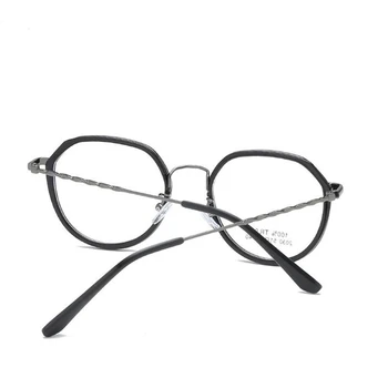 Metāla Daudzstūris Gatavo Tuvredzība Brilles Sievietēm 1.56 Aspherical Objektīvs Pielāgot Recepšu Brilles Vīrieši 0 -0.5 -0.75 -1.0, Lai -4.0