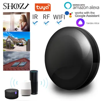 TUYA IS 315MHZ 433MHZ Universālais Smart Remote Balss Kontroles Alexa, Google HOME Smart Home Automation WIFI+IS+RF Atbalsta DOOYA