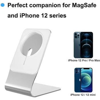 Kandidēt MagSafe Lādētājs Alumīnija Rakstāmgalda Tālrunis Statīva Turētājs ir Savietojams ar Apple MagSafe Uzlāde IPhone 12/12Pro/12 Mini