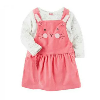 Baby Girl Apģērbu Komplekts 2gab Toddler Kaķis Kleita Krekli, Apģērbu Jaundzimušajiem-Meitenēm, Bērnu Apģērbs Vasaras/pavasara Rozā Bikšturi Kleita 2019