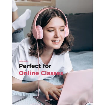 Mpow CHE2 Bērni Austiņas Stereo Vadu Austiņas ar mīkstiem Iekļautās Pār-auss Salokāms Austiņas mobilo telefonu, Klēpjdatoru Tīņi