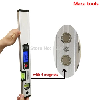 400mm Digitālo Leņķa Meklētājs līmeņrādi Ciparu Līmenis 360 Grādu Leņķa Meklētājs digitālo transportieris, Stāvus Magnēti Inclinometer