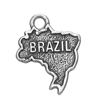 Mana forma Brazīlija Kartes piekariņi par DIY Rotaslietas, Aksesuāri 30pcs