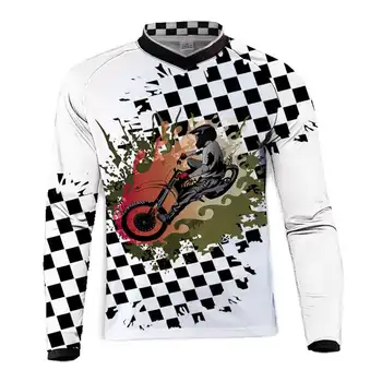 2019 Jaunas Enduro bike jersey motokrosa bmx sacīkšu jersey lejup dh īsām piedurknēm riteņbraukšana apģērbu mx vasaras mtb t-krekls